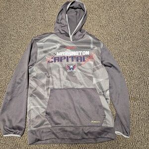 Washington Capitals Sweater Adult Medium Reebok Center Ice Hoodie Sweatshirt